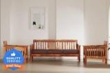 Flipkart Perfect Homes Aksi Sheesham Solid Wood 3 + 1 + 1 Sofa Set