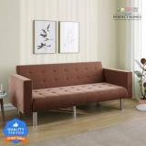 Flipkart Perfect Homes Anna Fully Upholstered 3 Seater Detachable Armrest Double Foam 3 Seater Single Solid Wood Fold Out Sofa Cum Bed