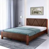 Flipkart Perfect Homes Elbert Upholstered Solid Wood Queen Bed