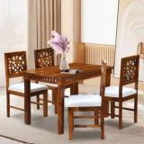 Flipkart Perfect Homes Elegant Dining Table With 4 Chairs For Home | Dining Room Sets For Restraunts Solid Wood 4 Seater Dining Set