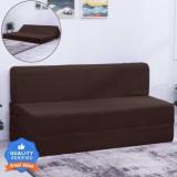 Flipkart Perfect Homes Exotica 72x72x8 Inch|Low Floor, Washable Jute Fabric 3 Seater Double Foam Fold Out Sofa Cum Bed