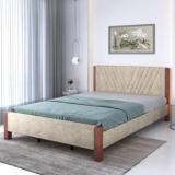 Flipkart Perfect Homes Lenin Upholstered Solid Wood Queen Bed