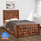 Flipkart Perfect Homes Sheesham Solid Wood Single Box Bed