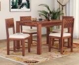 Flipkart Perfect Homes Sheesham Wood Four Seater CNC Designed Dining Set For Dining Room/ Restaurant || Solid Wood 4 Seater Dining Set