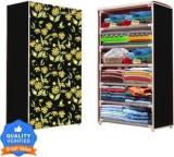 Flipkart Perfect Homes Studio 1 Door 6 Shelf Fabric Daisy Floral Print Carbon Steel Collapsible Wardrobe