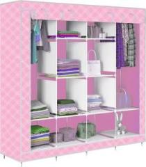 Flipkart Perfect Homes Studio D2 Stars Pattern Print Carbon Steel Collapsible Wardrobe