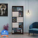 Flipkart Perfect Homes Studio LILLY Engineered Wood Semi Open Book Shelf