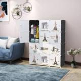 Flipkart Perfect Homes Studio Portable Closet Design Storage Organizer 12 Box I Tower PP Collapsible Wardrobe