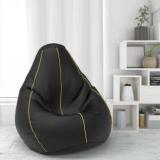 Flipkart Perfect Homes Studio XXL Bean Bag With 3D Piping Teardrop Bean Bag With Bean Filling