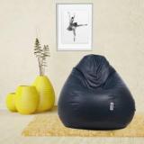 Flipkart Perfect Homes Studio XXXL Classic Navy Blue Teardrop Bean Bag With Bean Filling