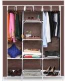 Flipkart Smartbuy 6 + 2 Shelves 3 Door 88130 Brown Carbon Steel Collapsible Wardrobe