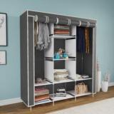 Flipkart Smartbuy 6+2 Shelves 3 Door 88130 Carbon Steel Collapsible Wardrobe