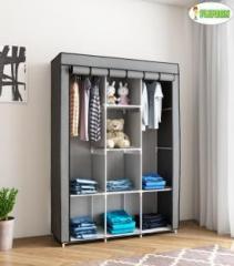 Flipzon 3 Door 8 Shelf Collapsible Wardrobe PP Collapsible Wardrobe