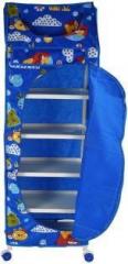 Flipzon 6 Shelve Blue PVC Collapsible Wardrobe