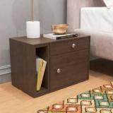 Floresta Wud Engineered Wood Side Table With Drawer For Bedroom, Living Room Engineered Wood Side Table