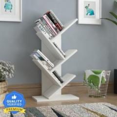 Floresta Wud Engineered Wood Tree Shape Book Shelf Suitable For Small Books | Engineered Wood Open Book Shelf