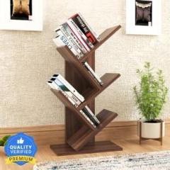 Floresta Wud Tree Shape Book Shelf Suitable For Small Books | Engineered Wood Open Book Shelf