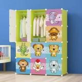 Formonix 12 Door 12 Shelf Plastic Kids Collapsible Cupboard PC Collapsible Wardrobe