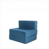 Fresh Up 2.5x6 Feet Foldable Sofa Cum Bed With Removal Washable Fabric Cover Perfect For Guests One Seater Blue Green Single Sofa Bed Single Sofa Bed