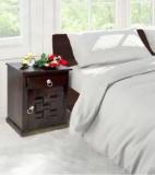 Friday Furniture Bed Side/End/Corner Sofa Table/Storage Cabinet For Bedroom/Living Room Solid Wood Side Table