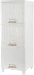 Fullstar Foldable Plastic Cupboard for Storage Set of 3 | Plastic Racks for Clothes | Plastic Cupboard