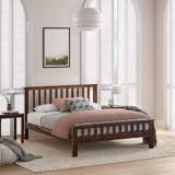 Furinno Sheesham Wood Queen Size Bed For Bedroom Without Storage Wooden Double Bed Solid Wood Queen Bed