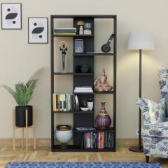 Furneaser Hazel Bookshelf for Home, Bookcase Cabinet, Book Display Rack, Engineered Wood Semi Open Book Shelf