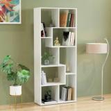 Furneaser Medina Geometric Book Shelf, Bookcase, Corner Display Rack Shelf, Organizer, Engineered Wood Open Book Shelf