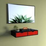 Furnifry Wall Mounted 2 Tier TV Cabinet for Living Room/Set Top Box Floating Shelf Stand/ Engineered Wood TV Entertainment Unit