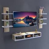 Furnifry Wall Mounted TV Stand for Home/TV Cabinet for Wall/Wooden Wall Shelf TV Unit/ Engineered Wood TV Entertainment Unit