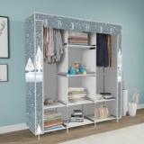 Furnigully Digital Felling Snow Printed Carbon Steel Collapsible Wardrobe