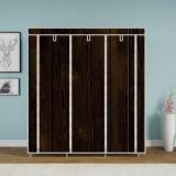 Furnigully Digital Wood Printed Carbon Steel Collapsible Wardrobe