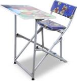 Furnimax Ergonomic Comfortable And Attractive Folding Baby Desk, Kids Study Chair And Engineered Wood Study Table