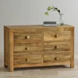 Furniselan Solid wood Six Drawer Cabinet For Living /Bed Room Solid Wood Free Standing Chest of Drawers