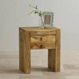 Furniselan Solid Wood Two Drawer Bedside Table For Bedroom Solid Wood Bedside Table