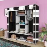 Furnishbite C1 Printed Wardrobe Carbon Steel Collapsible Wardrobe