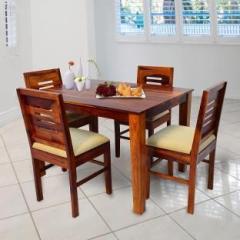 Furnisquare Sheesham Solid Wood 4 Seater Dining Set With 4 Chairs For Dining Room Solid Wood 4 Seater Dining Set