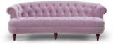 Furniture Hub Modern & Classic 3 Seater Velvet Sofa For Home & Living Room & Guest Room Fabric 3 Seater Sofa