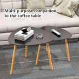 Furniture Hub Nesting Table End Table For Living Room Side Table For Bedroom Set Of 2 Engineered Wood Coffee Table