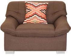 FurnitureKraft Havana Heaven One Seater Sofa In Brown Colour