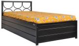 FurnitureKraft Metal Bed With Hydraulic Storage Single Bed With Lifton Storage