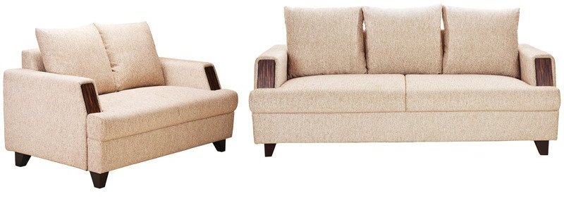 FurnitureKraft Roman Reverie Sofa Set in Beige colour