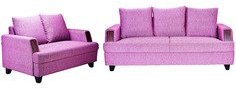 FurnitureKraft Roman Reverie Sofa Set In Purple Colour