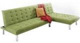 Furny Corner Sofa Cum Bed In Green Colour