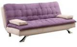 Furny Cosy Supersoft Dual Colored Sofa Bed In Purple