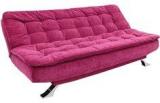 Furny Cosy Supersoft Sofa Bed With Sunrise Fabric In Pink