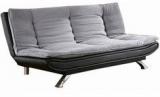 Furny Edo Dual Tone Sofa Cum Bed Fabic & Leather In Grey Colour