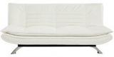 Furny Edo Leatherette Sofa Cum Bed In White Colour