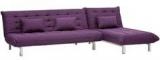 Furny Madison L Shaped Sofa Bed In Purple Colour