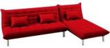 Furny Madison L Shaped Sofa Bed In Red Colour